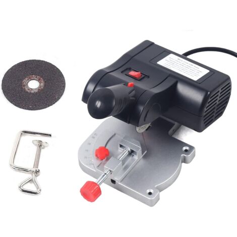 Mini Cut Off Machine JIF-DC50B Metal Cutting Chop Saw Precise Cut 90w Portable Mitre Saw with Steel Cutting Blade 185 x 135 x 150mm Table Saw for Art craft Plastic/Wood/Stone Metal Cutting
