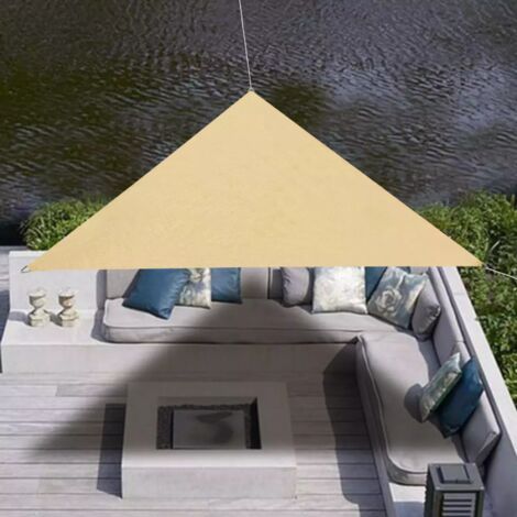 6.56ft Maize-yellow Sun Shade Sail Triangular Sun Shade Sail Waterproof Outdoor (1/5)