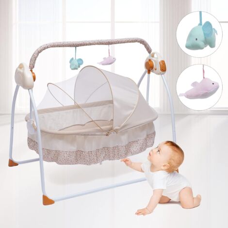 Electric Baby Crib Cradle 0-25Kg Infant Rocker Auto Swing Bed Baby ...