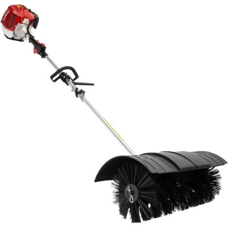 Power Broom, 52Cc Petrol Walk Sweeper Brush,2-Stroke Lawn Sweeper, Gas Power Cleaner Hand Held Walk Behind Sweeper Broom, 2.3Hp/1700W Power Rake For Cleaning Boulevards And Driveway
