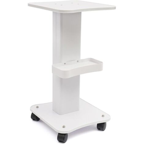 Beauty Trolley 2 Tiers Hairdressing Trolley on Wheels Rolling Tray Salon Trolley with Four 360 Swivelling Wheels Load 40kg Spa Service Cart for Salons Spas Barber Shops