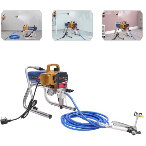 High Pressure Airless Paint Spraying System, 2.2L/min, Airless Paint Sprayer Machine Spray Gun Wall Paint Spraying Machine 1500W