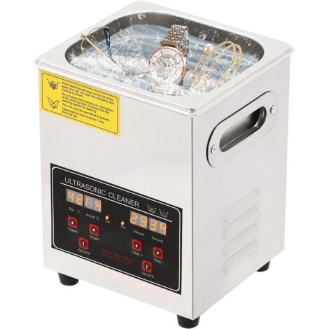 2L Digital Ultrasonic Cleaning Machine, Stainless Steel Ultrasonic Cleaner Machine with Heater & Timer, Professional Ultrasonic Parts Cleaner for Retainer Glasses Jewelry (1/5)