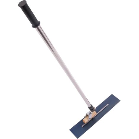 Concrete Trowel with Shoe Silver Concrete Trowel with Long Handle Cement Surface Smoothing Tool Adjustable 1.1m-2m Suitable for Scraping Concrete and Cement Floors on Construction Sites Roads