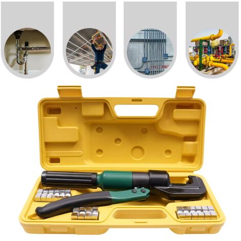 4-70mm² Hydraulic Wire Hand Crimper Cable Lug Terminal Crimping Plier Tool for aluminum tubes, plastic tubes, PEX tubes, multi-layer tubes