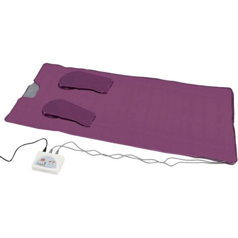 Sauna Blanket, 650W Portable Sauna Blanket with Sleeves, Home Sauna Blanket for Relaxation Detoxification, with Remote Control, Temperature Range 35-80°C, 1.8 mx0.8 m (Purple) (1/5)