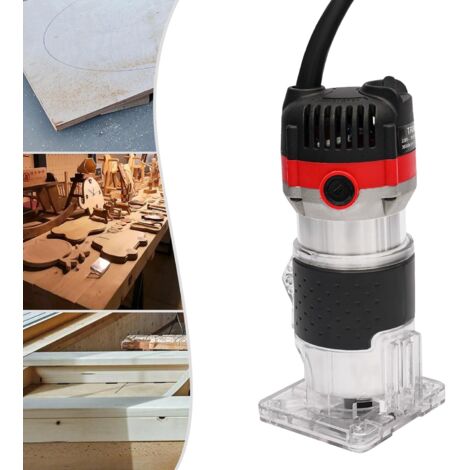 Brushless Cordless Router 20V 800W 30000R/Min with 2x Carbon Brushes and 2x Wrenches Router Tool for Wood Trimming/Wood Grooving/Hand Production/Wood Processing