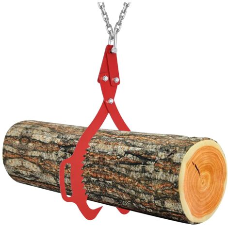 Log Lifting Tongs, 700 kg, Eagle Claws Design Log Lifting Tongs Log Grabs, Log Carrier Claw Hook, Timber Lifting for Foresting Pliers Lifting Wood Handling Dragging,Log Diameter Capacity 520 mm (Red)