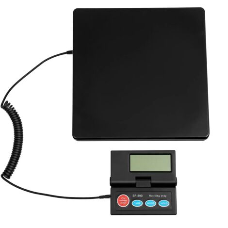 LCD Digital Parcel Scales Precision Scales Robust Platform Scales Including Removable Illuminated Display Battery Operation Possible Scale 50 kg / 2 g (1/5)