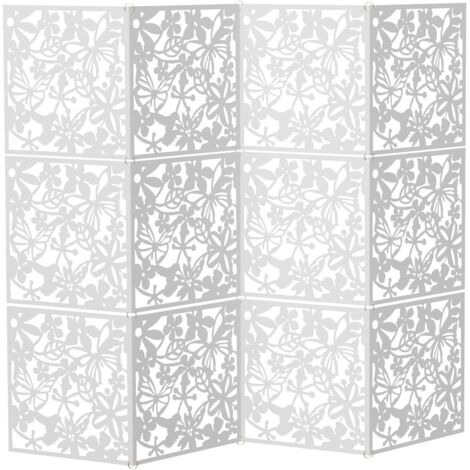 Pack of 12 Hanging Room Dividers, Butterfly Flower Hanging Room Divider Screen, Room Divider Art Decorations (40 x 40 cm)