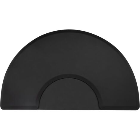 Barber Salon Anti Fatigue Floor Mat, 3ft x 5ft Semi Circle Salon Floor Mat, Barber Shop Chair Mat with 18mm Thickened, Non-Slip, Waterproof, for Barber Shop (1/5)