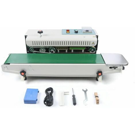 FR-900 Sealing Machine Automatic Horizontal Continuous Plastic Bag Band Sealer Machine 220V 500W Electric Packing Tool for Packaging and Sealing 6-12mm Sealing Width