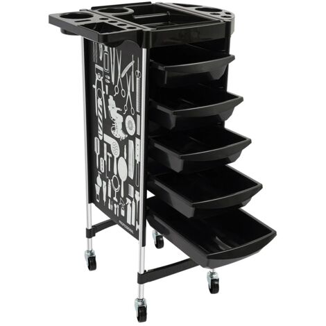 Hairdressing Trolley, Salon Trolley Cart with 5 Pull-Out Drawers, SPA Trolley for stylists and hair styling (1/5)
