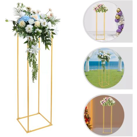 Gold 180cm Tall Wedding Flower Stand, Elegant Metal Vase Column & Display Rack for Weddings, Parties, Birthdays, Bridal Showers