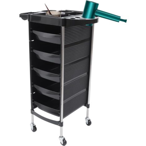 Hair Salon Trolley, 6 Tier Silent Rolling Beauty Salons Cart Hairdresser Storage Trolley Beauty Maintenance Cart With 5 Drawers