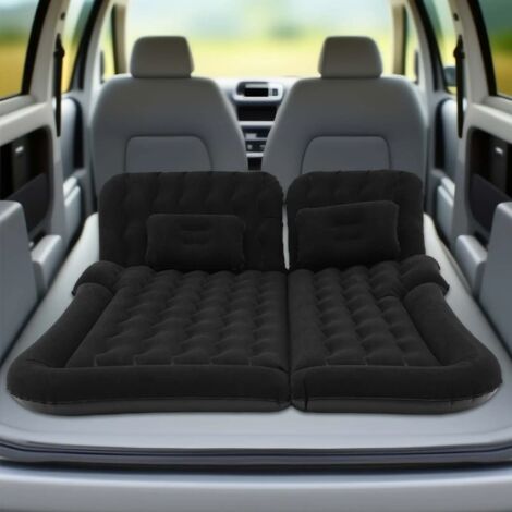 Car Mattress, SUV Car Air Mattresses, Movable, Thicker Air Bed for Travel, Camping, Outdoor Activities, Removable Inflatable Mattress with 2 Cushions and Pump, Black