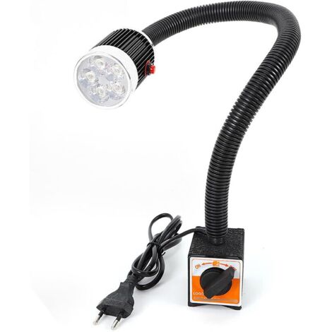 COB CNC Lathe Machine Working Lamp LED Work Light 5w Waterproof Gooseneck Flexible Light Fixed Magnetic Base for Machine Tools Lathe Industrial Lighting (Magnetic Base)