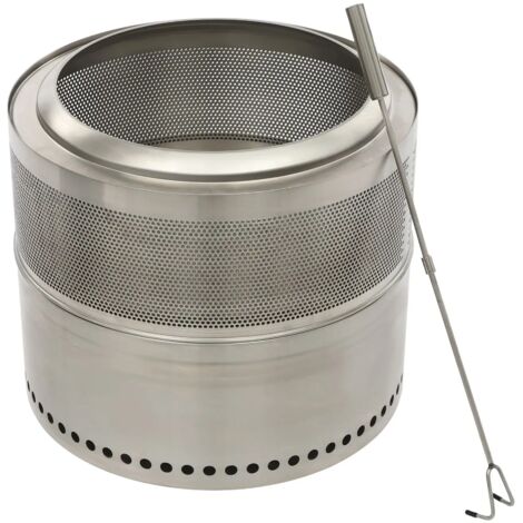 Bonfire Container Stainless Steel Foldable Fire Pit Φ50cm Wood Burning Bonfire Stove ...