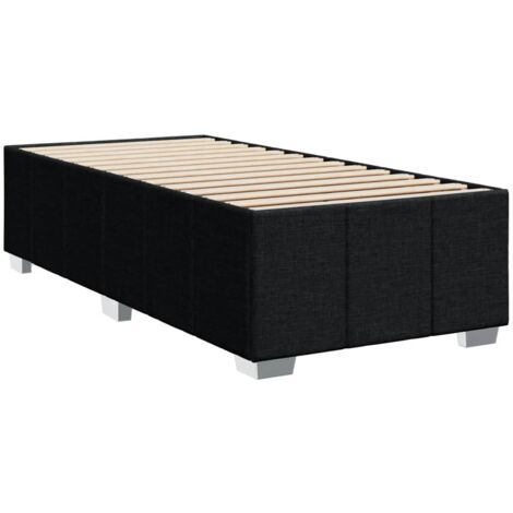 vidaXL Bed Frame without Mattress Black 90x190 cm Single Fabric