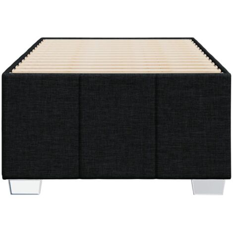 vidaXL Bed Frame without Mattress Black 90x190 cm Single Fabric