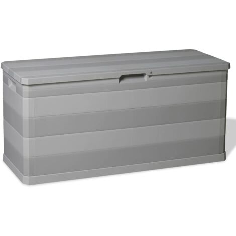 vidaXL Garden Storage Box Grey 117x45x56 cm