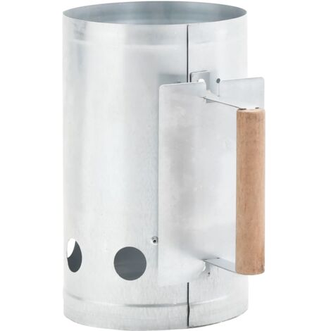 Charcoal Grill Chimney Starter Galvanised Steel vidaXL