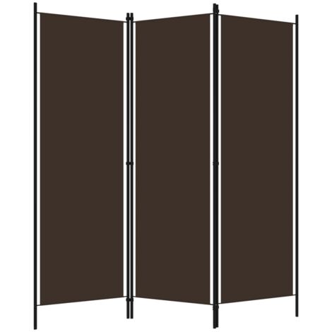 vidaXL 3-Panel Room Divider Brown 150x180 cm