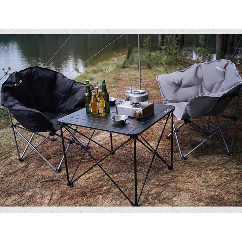 Chaise Pliante Ronde XXL Navaris Pour Camping, Pêche Et Festivals - Avec Sac De Transport