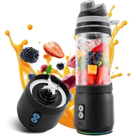 Mixeur Blender Portable 700Ml 2 Modes avec 6000mah Batterie Blender Smoothie Milk Shakes avec 6 Lames (1/5)