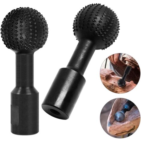 Lot de 2 fraises à billes pour sculpture du bois 14 mm, boules de ponçage pour meuleuse d'angle de 115/125 mm (1/5)