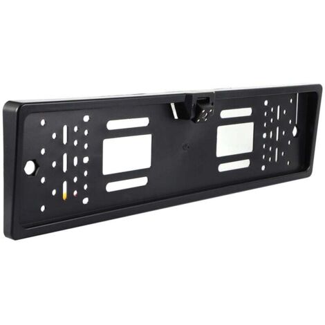 Cadre de plaque d'immatriculation européenne LED caméra de recul Vision nocturne avec lumière blanche IP65 étanche noir (1/5)
