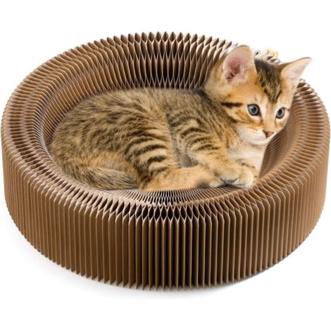 Panier Griffoir pour Chat 50 CM en Carton Haute densité Pliable et Portable Parfait pour Votre canapé et Le Confort, Le Bien-être, Les Griffes de Votre Chat (1/5)