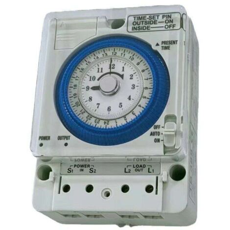 Horloge quotidienne analogique Commutateur de minuterie mécanique Commutateur d'heure (1/5)