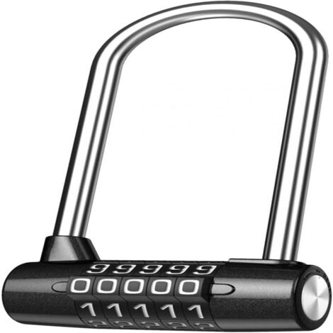 Cadenas de Sécurité à 5 Chiffres, Réinitialisable Cadenas à Combinaison avec Long Câble Particulièrement, Étanche Acier Inoxydable, Idéal pour Gym Sport/Ecole Casiers, Clôture, Entreposage (1/5)