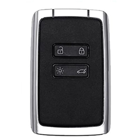 Coque clé,Haute Qualité Voiture TPU Etui Clés Pour Renault Talisman, Cap149, Clio, Mégane, Koleos, Scenic 4 cartes - Type 3-silver