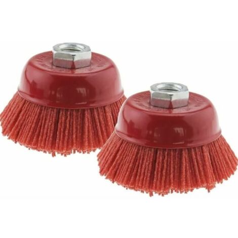 Filament en Nylon Abrasif Coupe Brosse en Acier Filetage Interne M14x2 ,75mm Rouge ,(2pcs) (1/5)