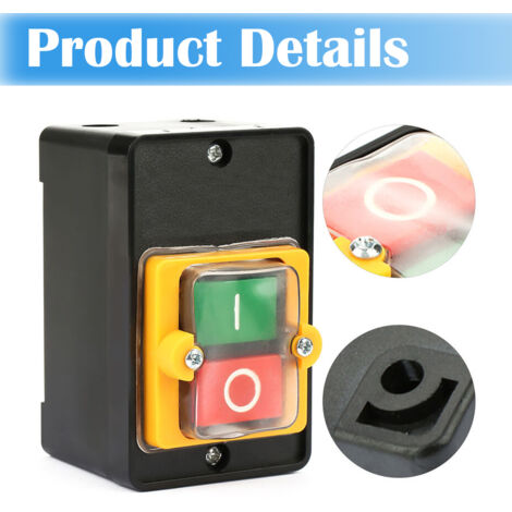 TONYSA AC220V/380V 10A Bouton-poussoir Marche/arrêt étanche Bouton-poussoir