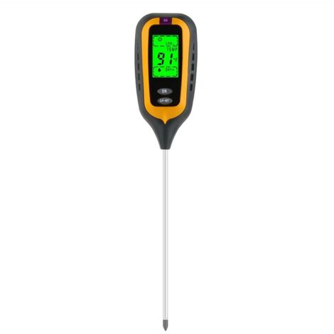 4 en 1 sol pH mètre de sol température du sol Solaire humidité PH Mètre Testeur for plantes de jardin Fleurs LCD Affichage(Square) (1/5)