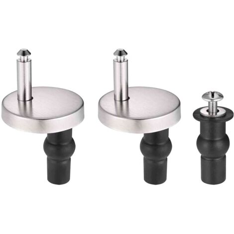 Lot de 2 fixation abattant wc universels pour abattant de WC-Compatible avec la plupart des sièges de WC standards avec système d'abaissement automatique-Facile à installer (1/5)