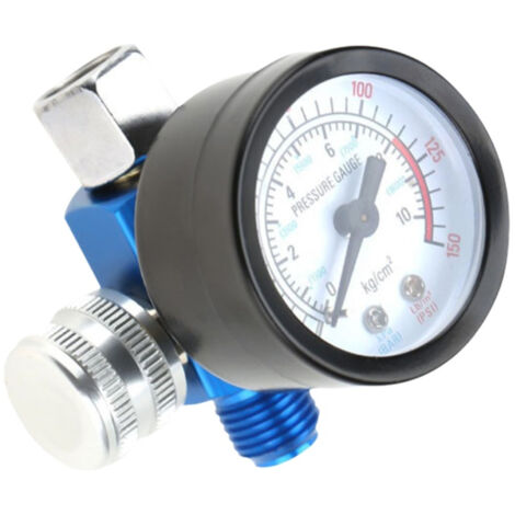 Manomètre Pistolet Peinture, Régulateur de Pression pour Pistolet à Peinture, 1/4 Po pour Pistolet à Peinture Régulateur de Pression D'air Manomètre Accessoire pour Outil Pneumatique (1/5)