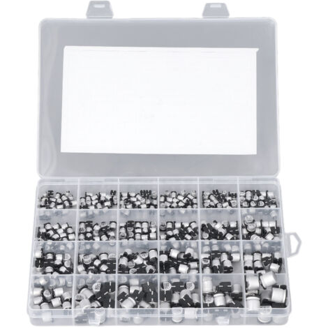 1520pcs SMD Electrolytic Capacitor 36 Values 1uF-1000uF Aluminum SMD