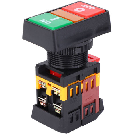 Double Push Button Switch, AS-22N Button Switch with Momentary Button ...
