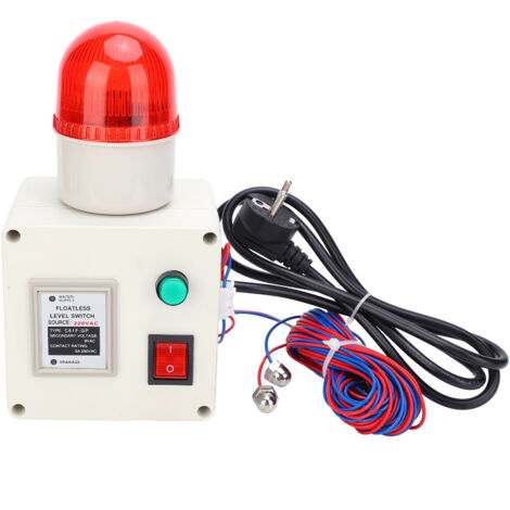 Capteur de niveau de liquide bas, alarme de manque d'eau, 90 dB avec silencieux, prise UE, 220 V CA (1/5)