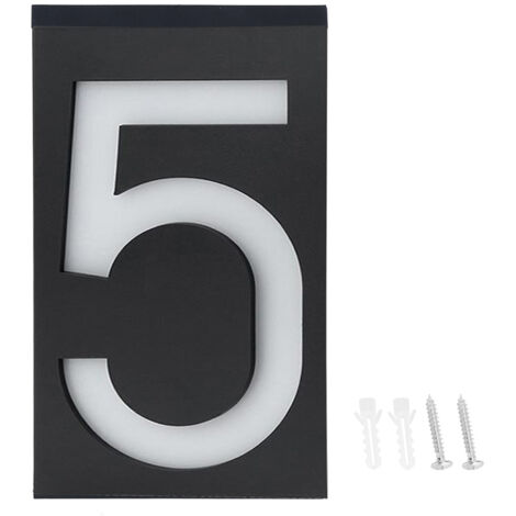 Numéro de la Maison Plaque Lumière, Coloré Solaire LED Adresse Solaire Maison Numéros Lumière Solaire Alimenté Adresse Signe Qualité Professionnelle