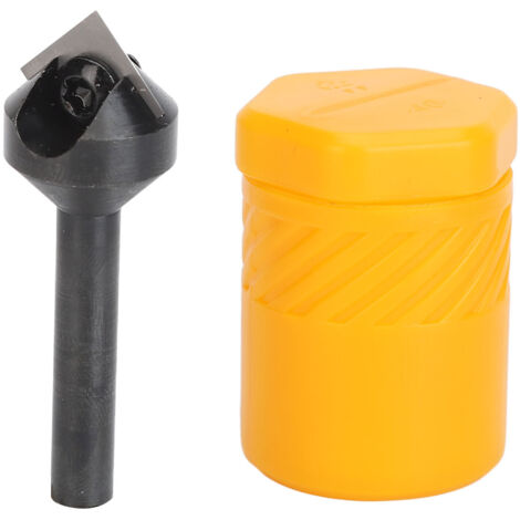 Fraise à rainurer en V avec plaquette carbure, queue de 6,35 mm (1/4"), chanfreinage à 90°, fraisage à 45°, pour le travail du bois. (1/5)