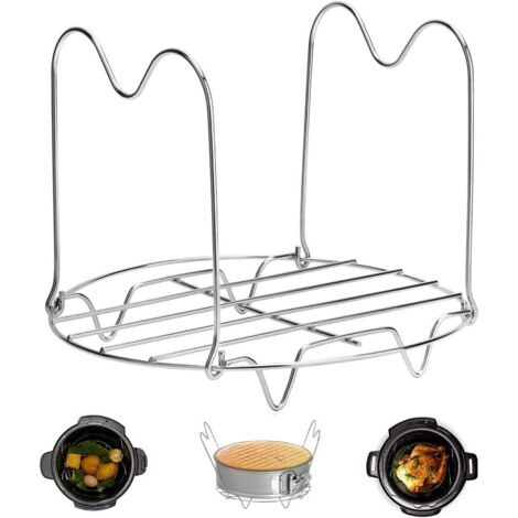 Avec poignées, compatible avec les accessoires Instant Pot de 6 et 8 pintes, support de cuisson vapeur en fil métallique, idéal pour retirer facilement vos délicieux plats de viande et de légumes. (1/5)