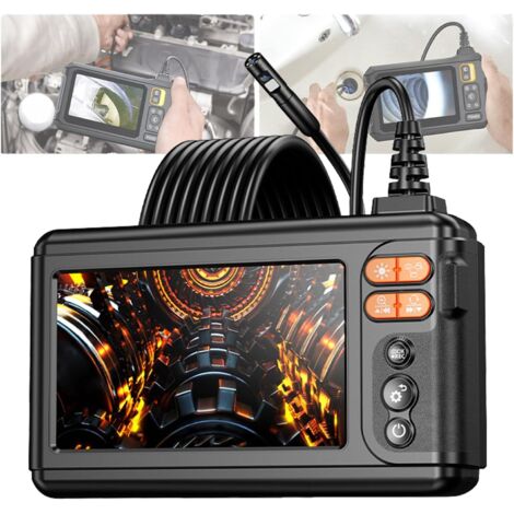 Endoscope Articulé, écran 5 Pouces, Double Objectif 8,5 Mm, étanchéité Ip67, Tube 5 M, Autonomie 3 Heures, Convient Pour L'inspection Des Canalisations, Des Machines Et Des Murs (1/5)