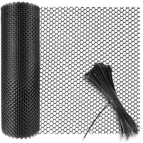 Filet en plastique pour jardin (40 cm x 3 m), couleur noir (1/5)