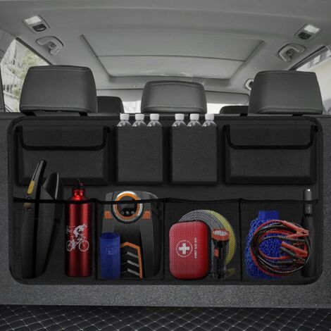 Organisateur de coffre de voiture, organisateur suspendu pour siège arrière avec 8 grands sacs de rangement grande capacité - Organisateur de coffre (1/5)