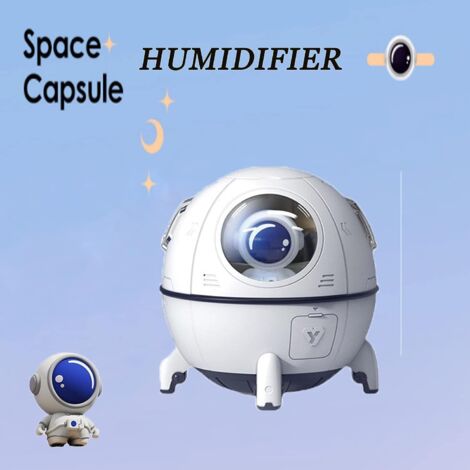 Humidificateur, humidificateur à brume, mini humidificateur mignon, humidificateur portable en forme de capsule spatiale d'astronaute (1/5)